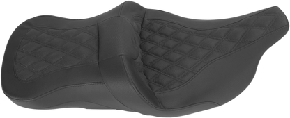 SADDLEMEN Roadsofa Seat - without Backrest - Full Lattice Stitch - Heated - '99-07 FLH 897-06-182HCT