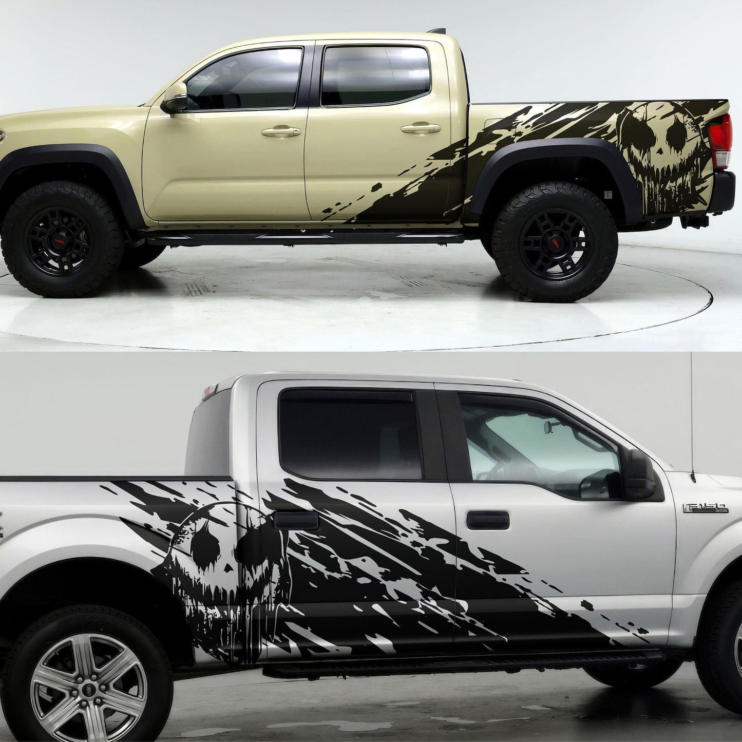 Evil Smiling Face Mud Splash Truck Decal Sticker. #6938