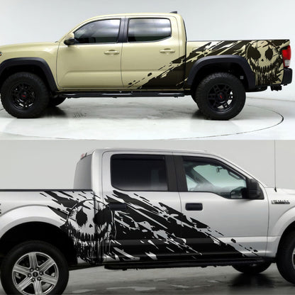 Evil Smiling Face Mud Splash Truck Decal Sticker. #6938