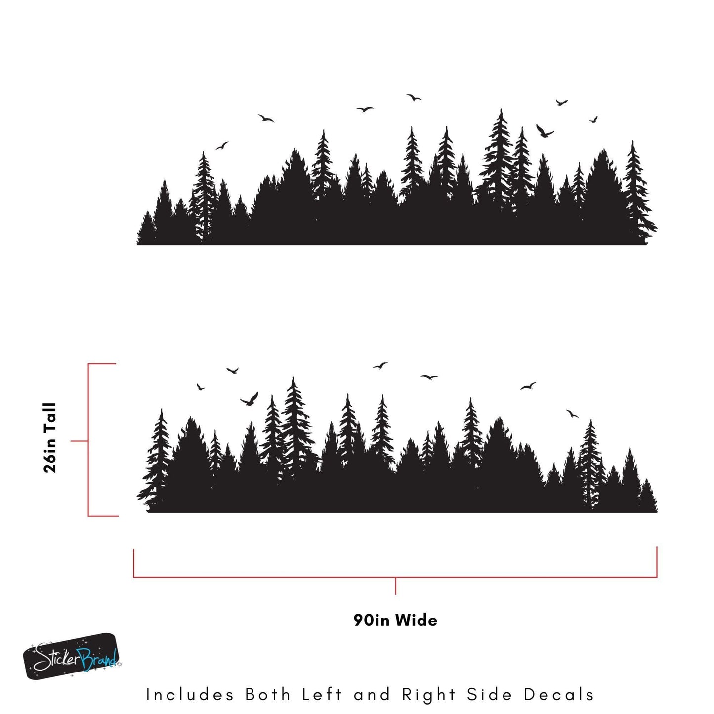 Forest Tree Mud Splash Truck Decal. #6813