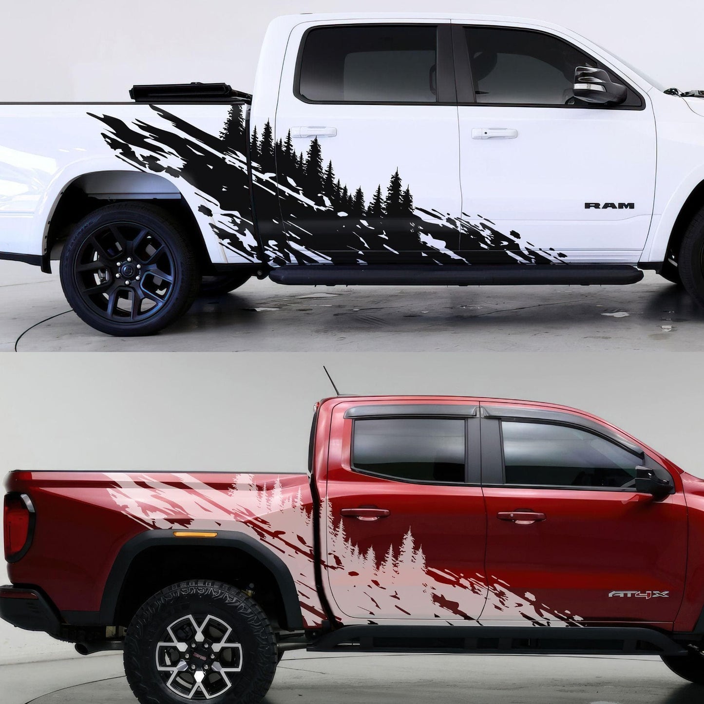 Overland Forest Tree Mud Splash Truck Decal. #6849