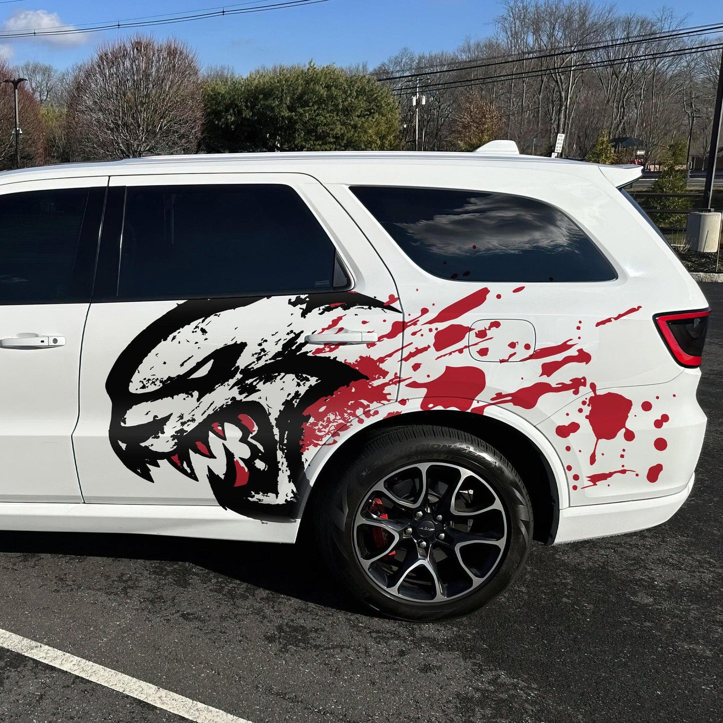 Hellcat Decal Sticker for Challenger, Charger, Durango SRT. Blood Splatter Car Decal. #6993