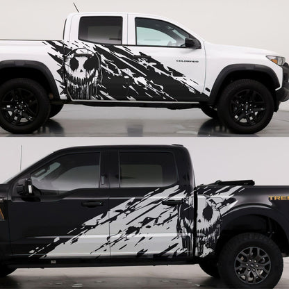 Evil Smiling Face Mud Splash Truck Decal Sticker. #6938