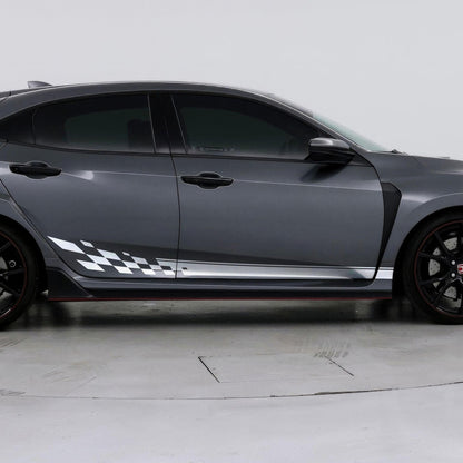 Checker Flag Car Decal Sticker. Racing Stripes Graphic Sticker. #6999