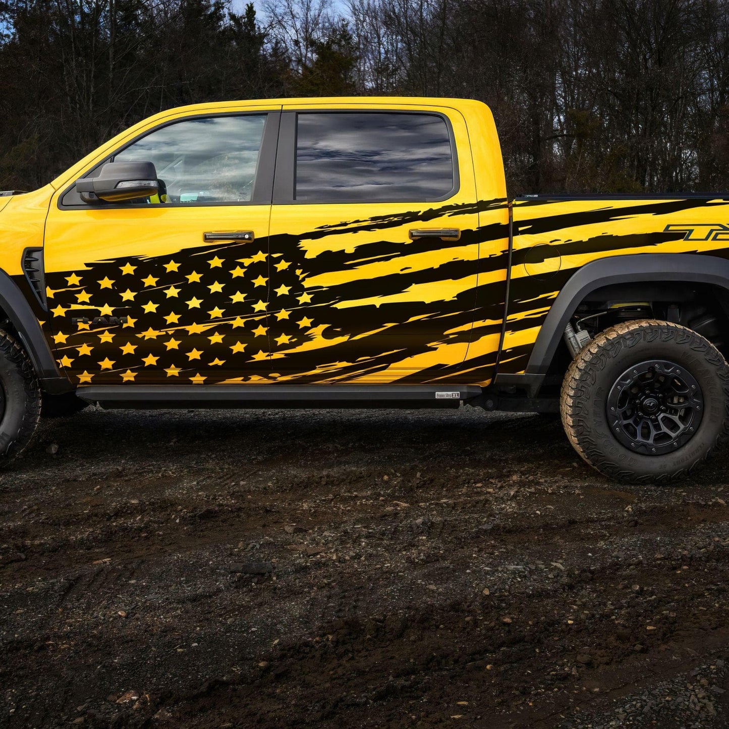 USA Flag Truck Decal Sticker. #6845