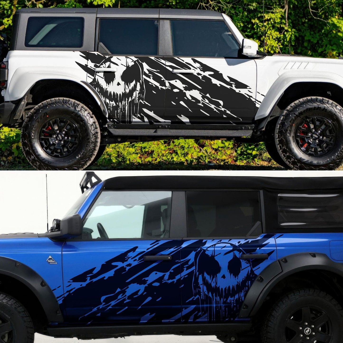 Evil Smiling Face Mud Splash Truck Decal Sticker. #6938