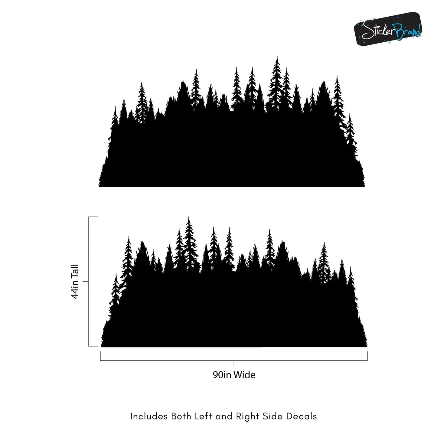 Forest Overland Sticker. Adventure Off Road Decal Sticker for Trucks. #6959