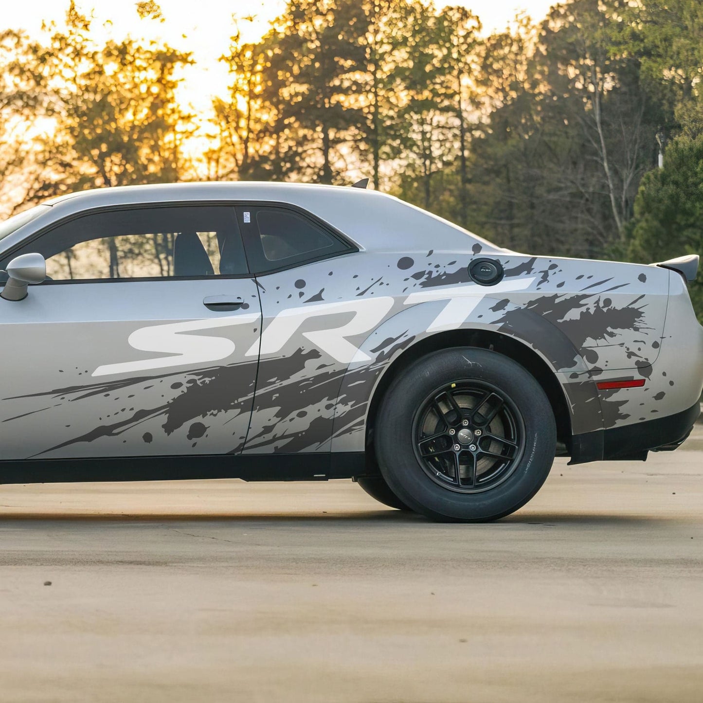 SRT Splatter Car Decal. For Challenger, Charger, Durango. Mopar. #7086-Sup