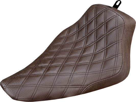 SADDLEMEN Renegade Solo Seat - Lattice Stitched - Brown - FLS 812-26-002BLS