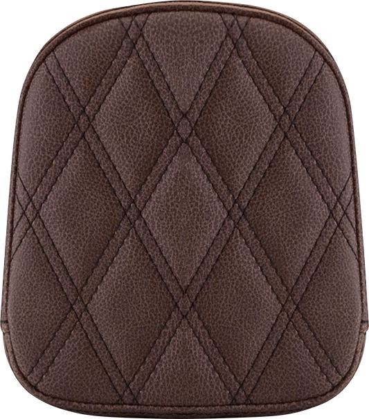 SADDLEMEN Sissy Bar Pad - Lattice Stitched - Brown FL '99-'22 40745