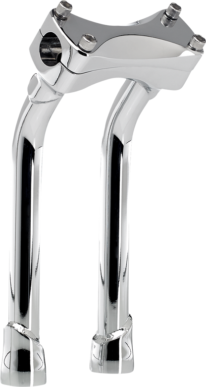 BILTWELL Risers - Murdock - Oversized - Pullback - 10" - Chrome 6414-105-10