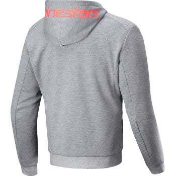 ALPINESTARS Chrome v2 Sport Hoodie - Heather Gray/Red Fluo - Small 4200325-9199-S