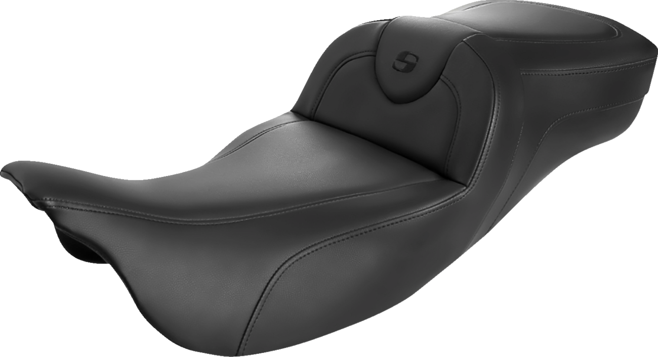 SADDLEMEN Roadsofa Extended Reach Seat - Black/Black Stitching - w/o Backrest 808-07B-188