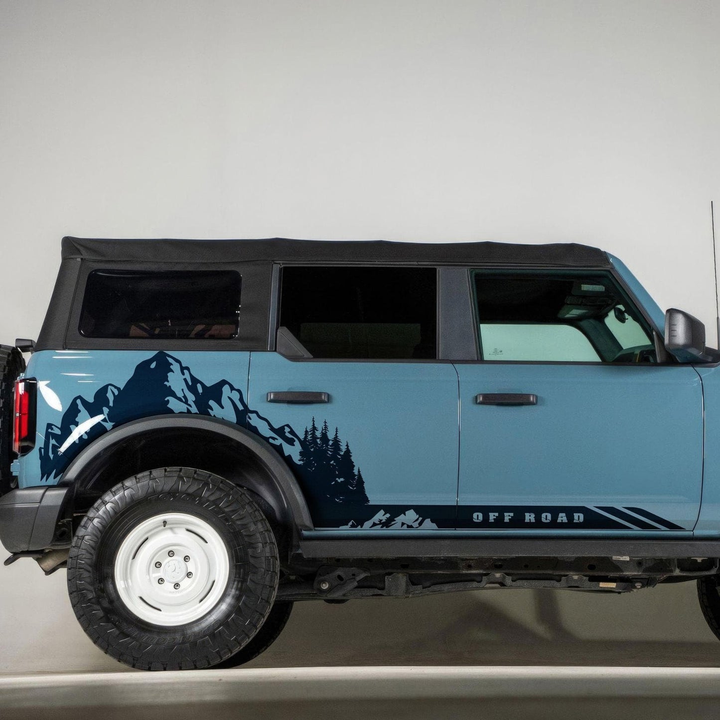 Ford Bronco Off Road Graphic Decal Sticker. Mountain Forest Overland Design. #6998