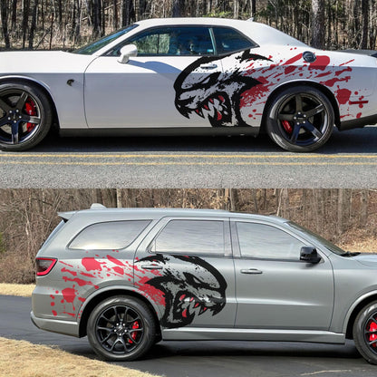 Hellcat Decal Sticker for Challenger, Charger, Durango SRT. Blood Splatter Car Decal. #6993