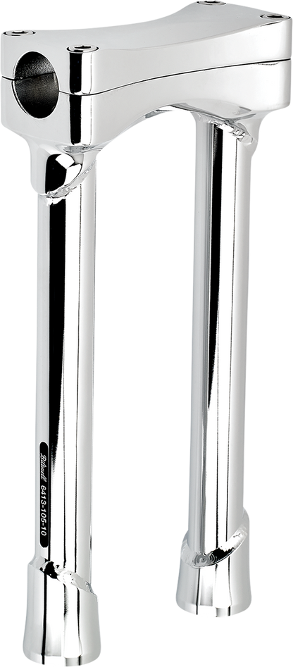 BILTWELL Risers - Murdock - Oversized - 10" - Chrome 6413-105-10