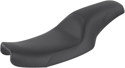 SADDLEMEN Profiler Basket-weave Seat - Black - Dyna 891-04-147