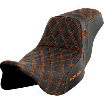 SADDLEMEN Pro Series SDC Performance Seat - without Backrest - Orange Stitch - FLH/FLT '08-'23 SC80807ORA