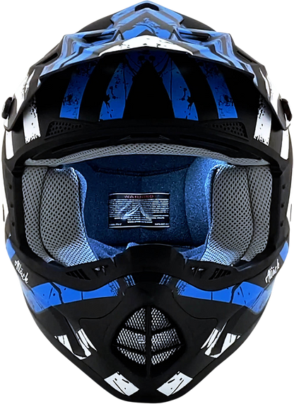 AFX FX-17 Helmet - Attack - Matte Black/Blue - 3XL 0110-7643