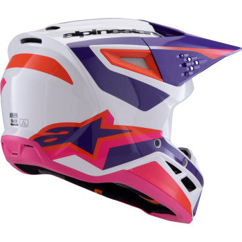 ALPINESTARS SM3 Helmet - Heat - Gloss White/Purple/Pink - Small 8301026-2052-S