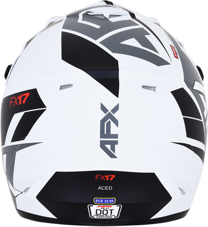 AFX FX-17 Helmet - Aced - Matte White/White - 2XL 0110-6498