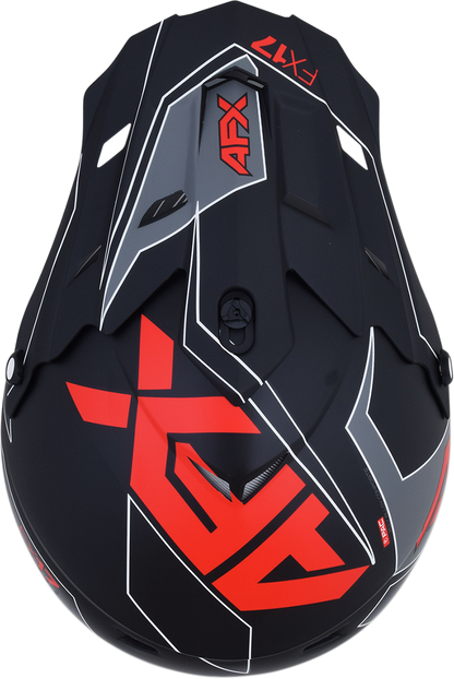 AFX FX-17 Helmet - Aced - Matte Black/Red - Small 0110-6484