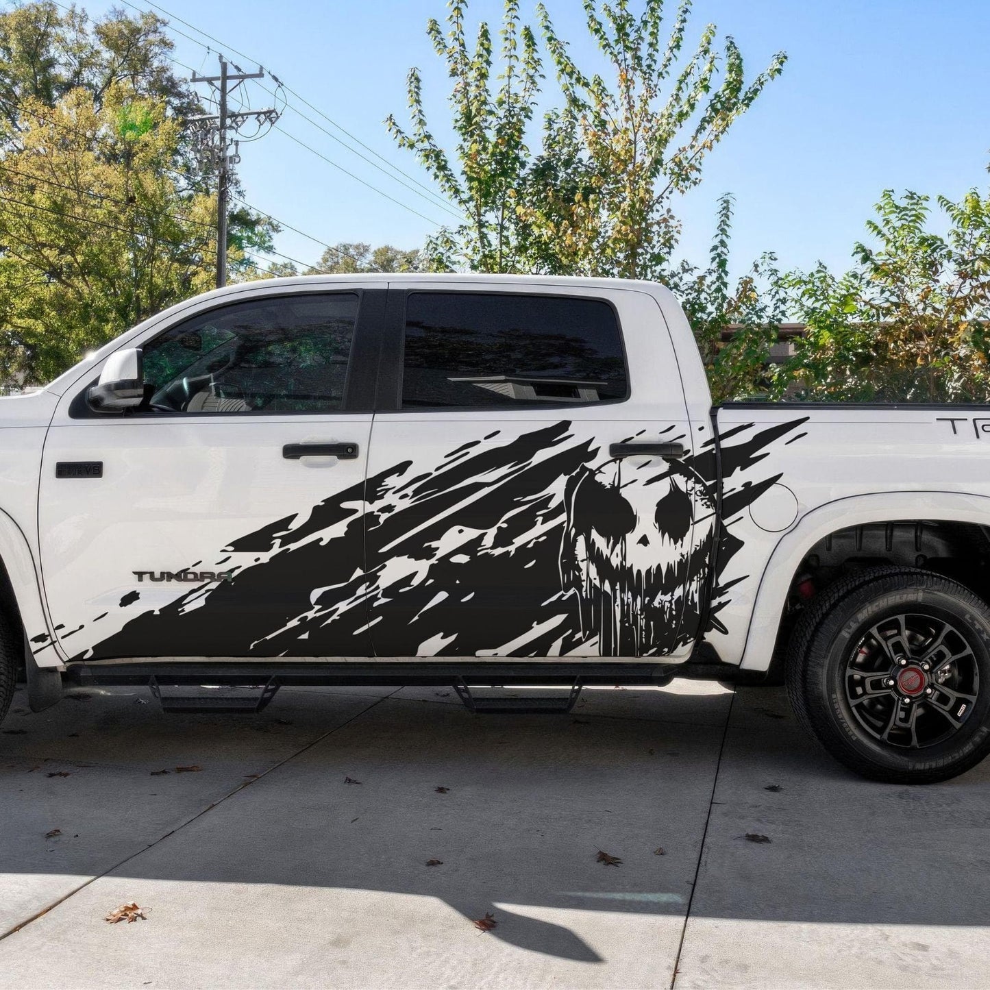 Evil Smiling Face Mud Splash Truck Decal Sticker. #6938