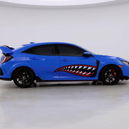 Flying Tiger Shark Military Bomber Design Decal. Jaws Decal. #6992