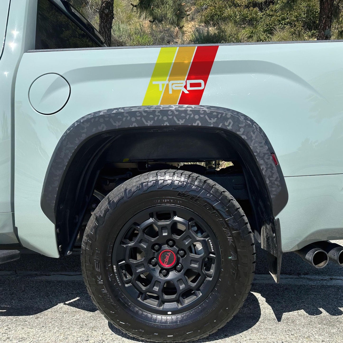 Yellow, Orange, Red TRD Stripes Toyota Truck Decal. #6968