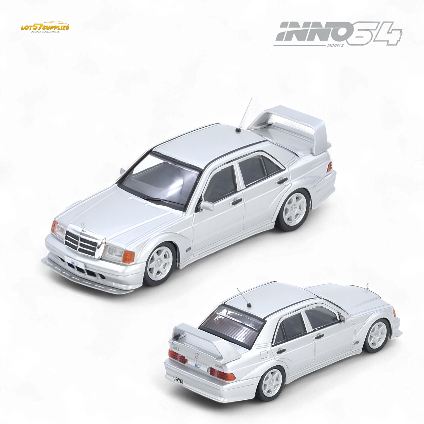 (Pre-Order) Inno64 Mercedes Benz 190E - Silver 1:64