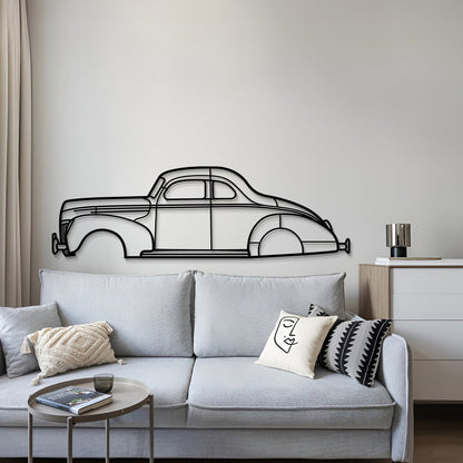 1940 De Luxe Coup Metal Car Wall Art - MT0008