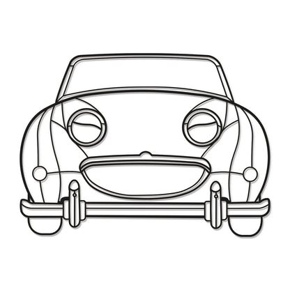 1961 Bugeye Sprite Front View Metal Car Wall Art - MT0061