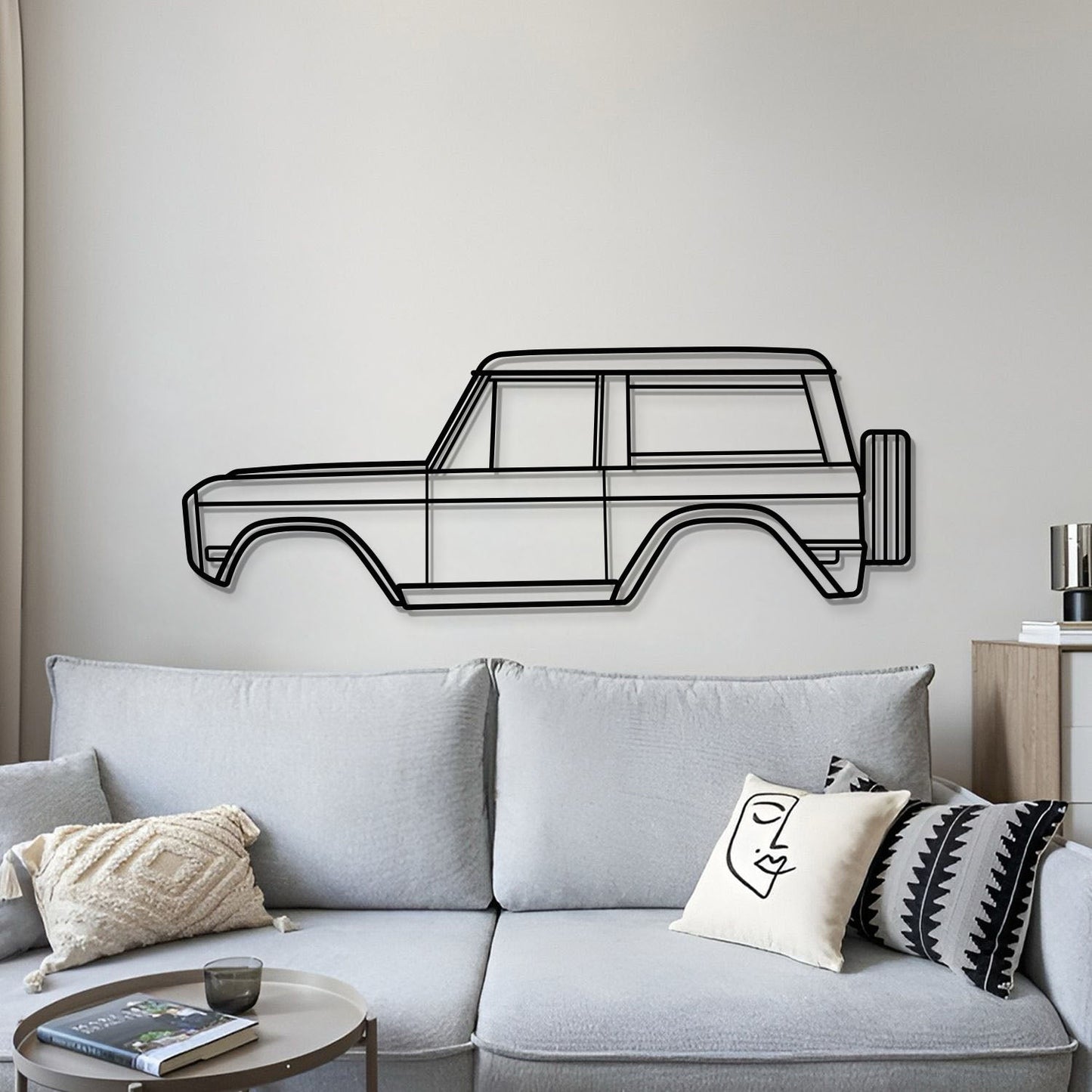 1975 Bronco Metal Car Wall Art  - MT0164