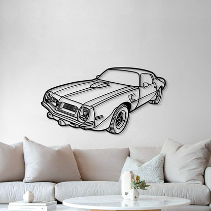 1975 Transam Perspective Metal Car Wall Art - MT1284