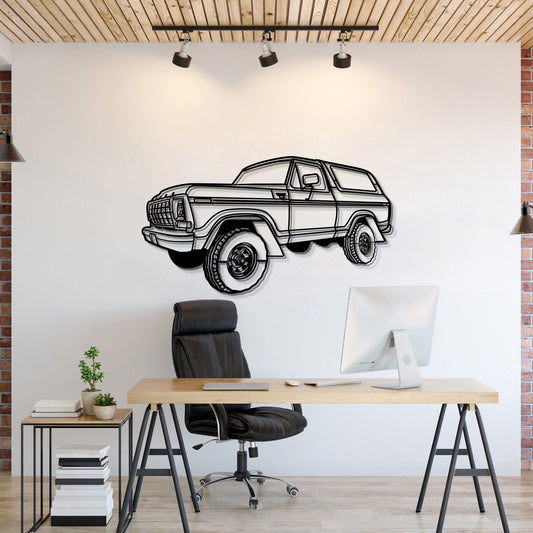 1979 Bronco Perspective Metal Car Wall Art - MT0441