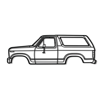 1983 Bronco Metal Car Wall Art - MT0196