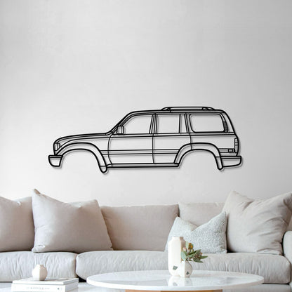 1990 Land Cruiser 5th Gen (J80) Metal Car Wall Art - MT0228