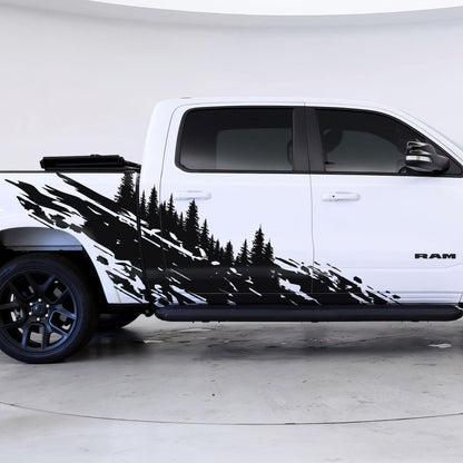 Overland Forest Tree Mud Splash Truck Decal. #6849