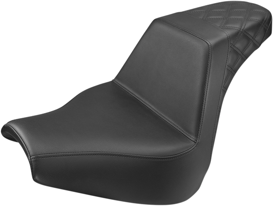 SADDLEMEN Step-Up Seat - Rear Lattice Stitch - Black 818-31-173
