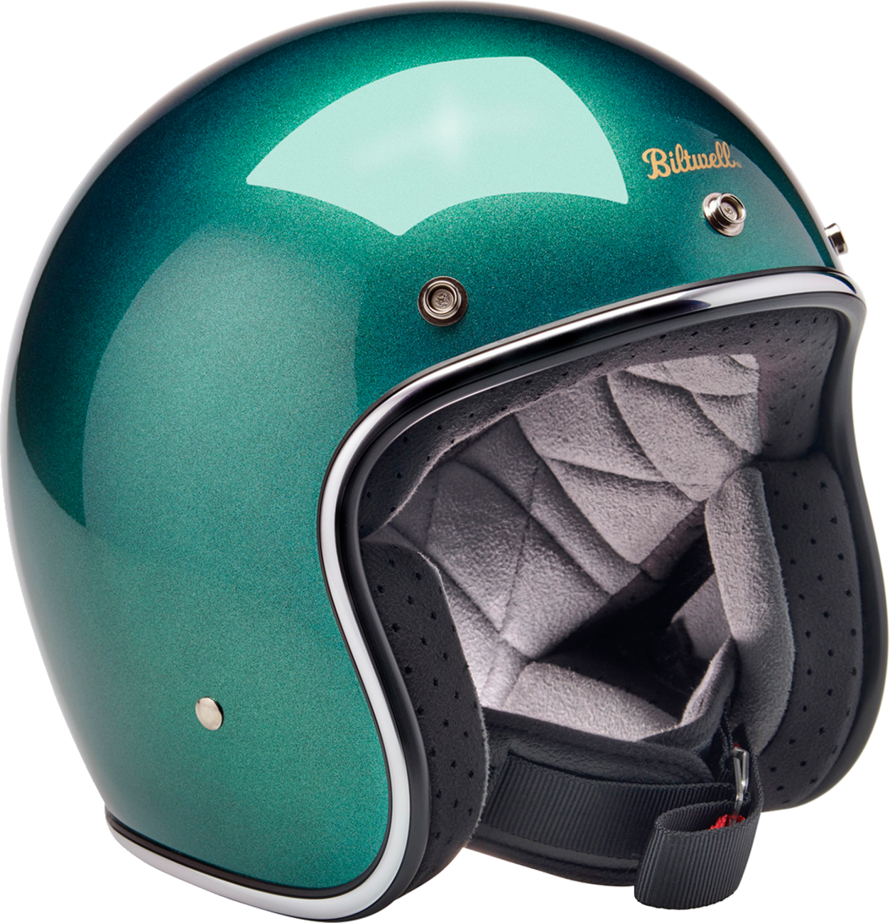 BILTWELL Bonanza Helmet - Metallic Catalina Green - XS 1001-358-201