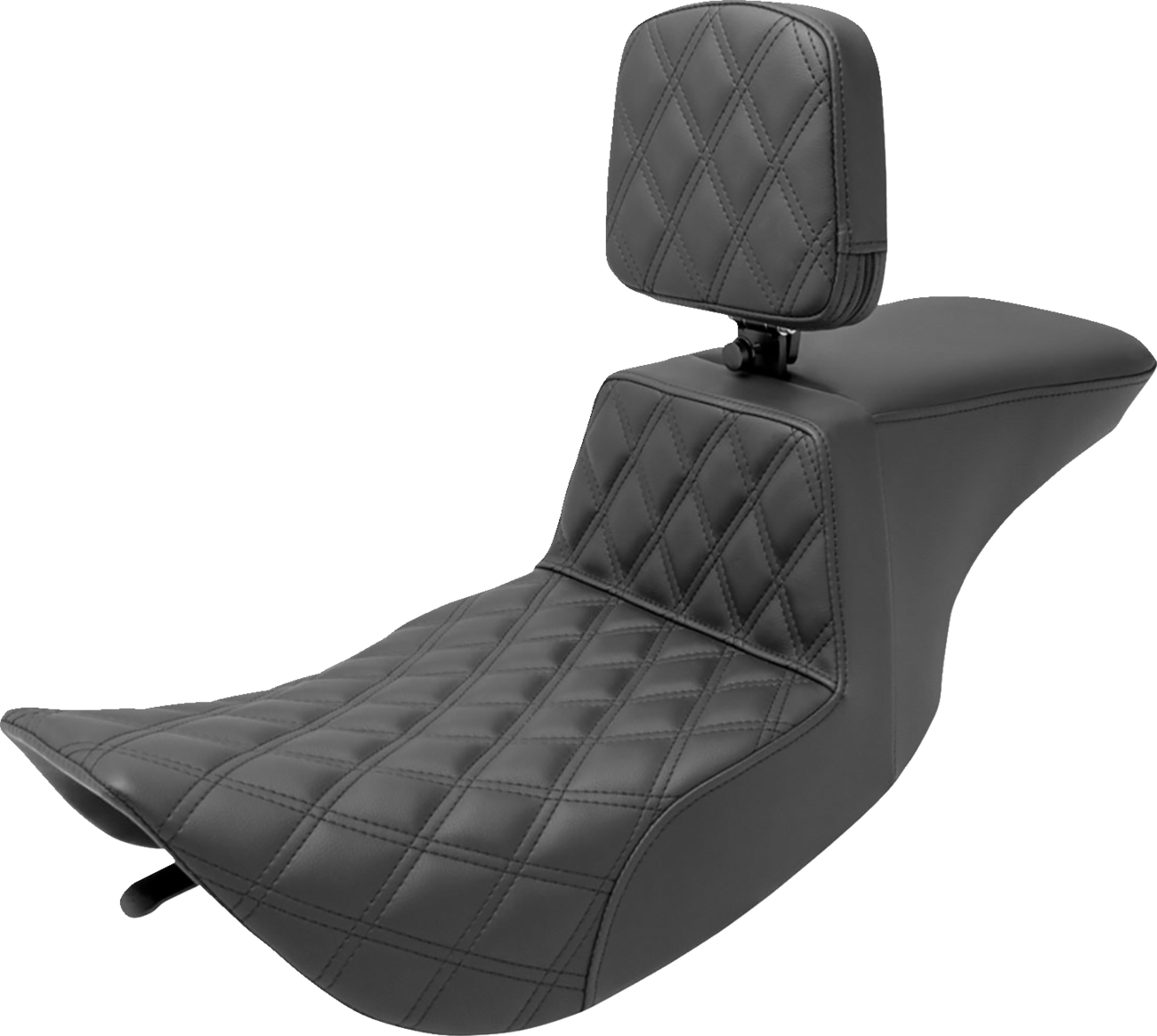 SADDLEMEN Tour Step Up Seat - Rider Backrest - Front Lattice Stitch - FLHR/FLHX '97-'07 897-06-192BR