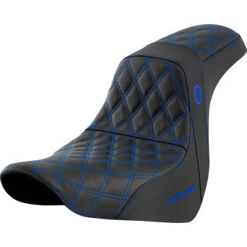SADDLEMEN Pro Series SDC Performance Seat - without Backrest - Blue Stitch - FL/FX '18-'20 SC81829BLU