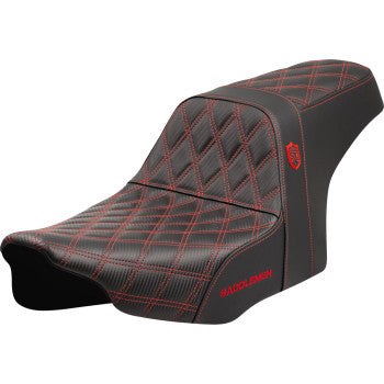SADDLEMEN Pro Series SDC Performance Seat - Red Stitching - w/o Backrest - FLT/FLH '23-'24 SC-82307D4