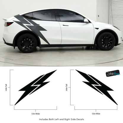 Lightning Bolt Car Decal Sticker. Universal Fit for Tesla / EV's. #6863