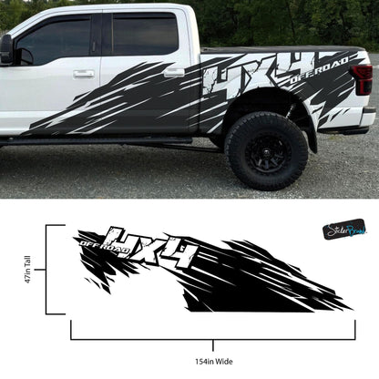 4x4 Off Road Truck Graphic Decal. Mud Splash Sticker. #6972