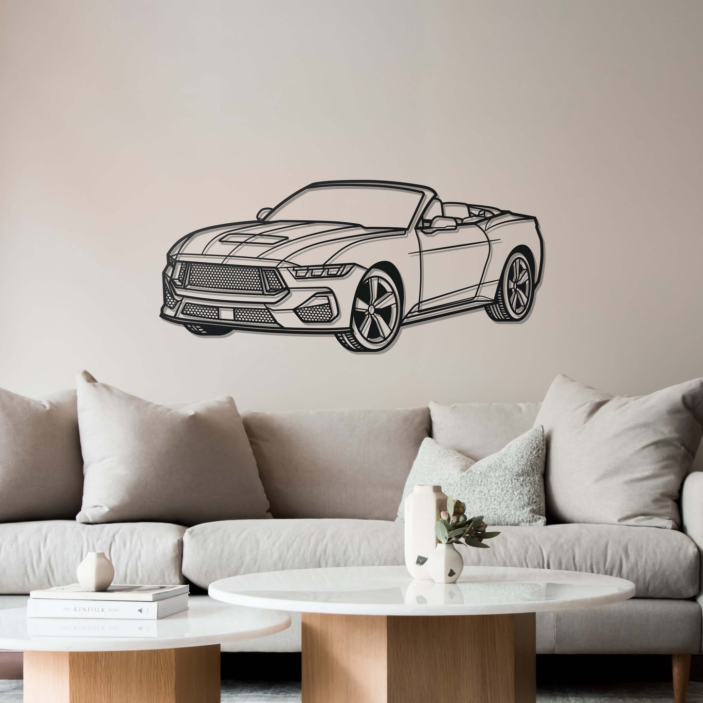 Mustang 60th Year Anniversary Perspective Metal Car Wall Art - MT1230