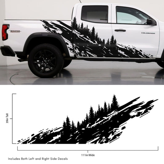 Overland Forest Tree Mud Splash Truck Decal. #6849