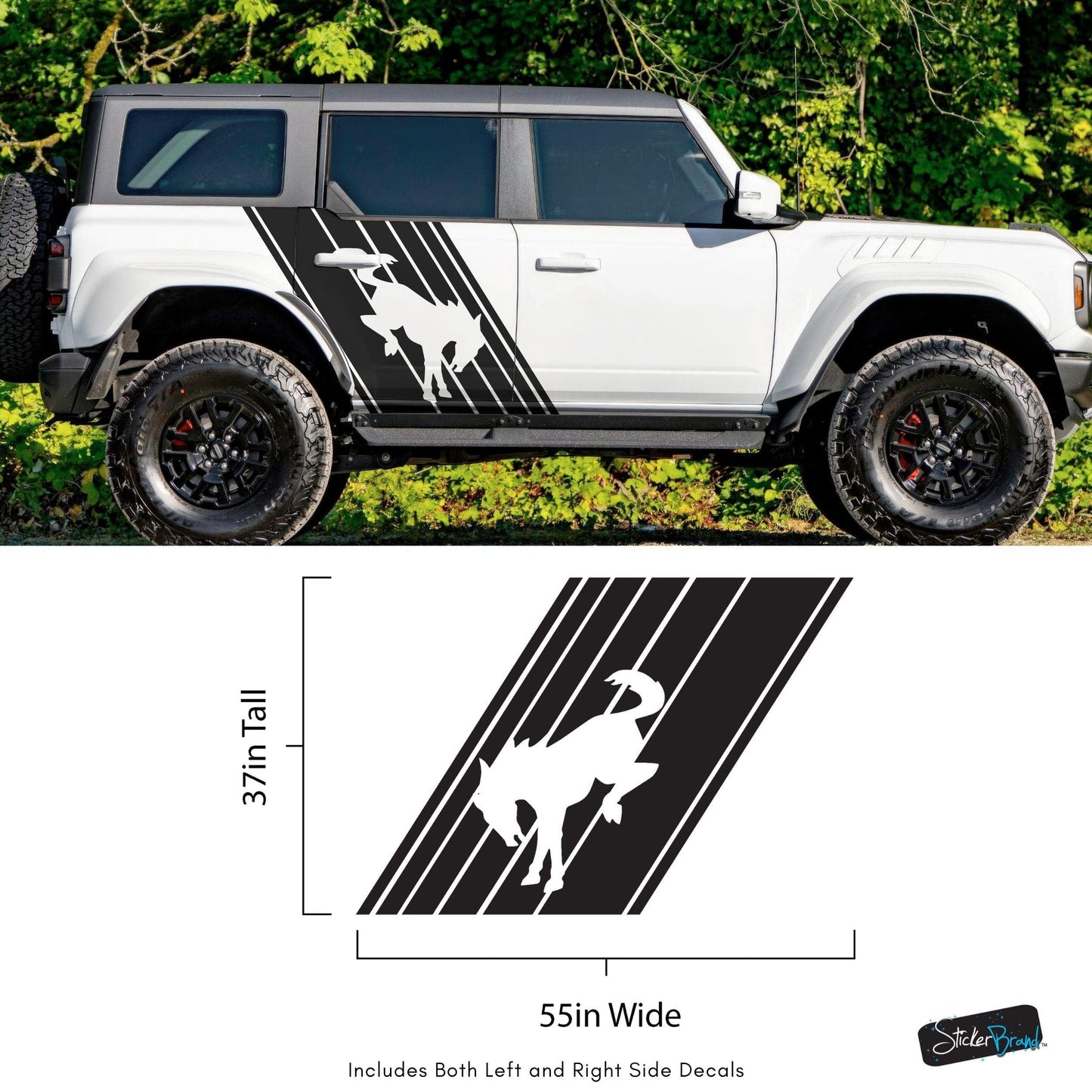 Bronco Horse Side Panel Car Graphic Sticker. #6952