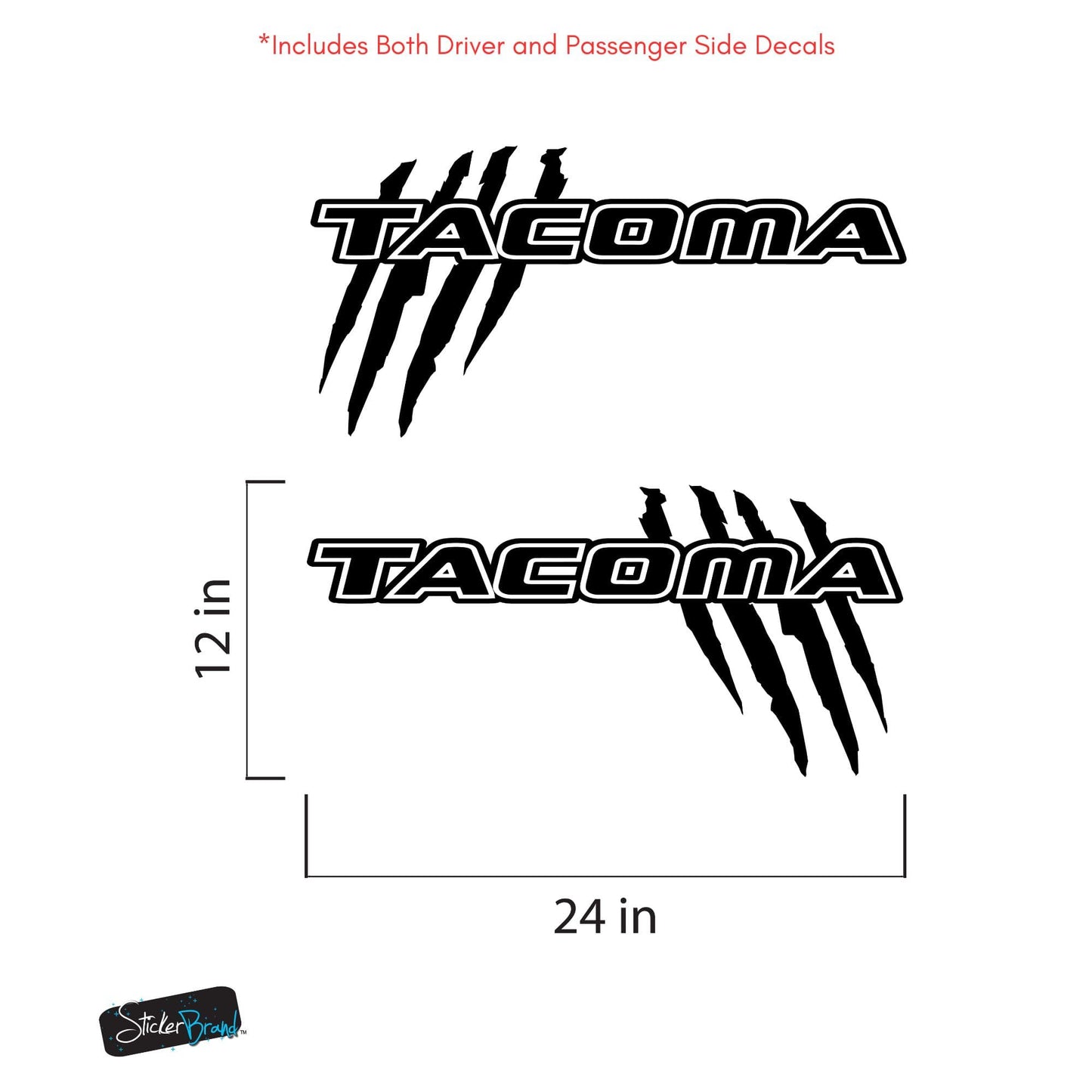 Toyota Tacoma Raptor Claw Decal Sticker. Set of 2. #7111-Sup