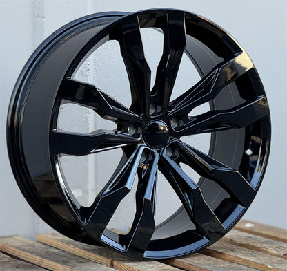 VW1 19x8.5 5x112 +42 57.1 Gloss Black